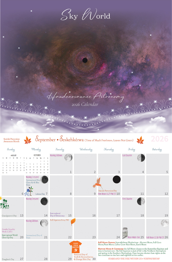 Sky World, Samantha Doxtator, Haudenosaunee Astronomy, Good Mind, 2026 Calendar, passthefeather
