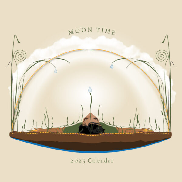 Moon Time, Calendar, 2025, Pass the Feather, Dawn, sage, sweetgrass, tobacco, cedar, medicines, sacred medicines