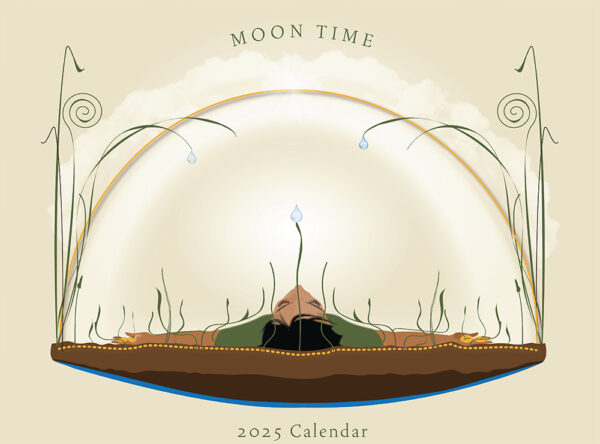 Moon Time, Calendar, 2025, Pass the Feather, Dawn, sage, sweetgrass, tobacco, cedar, medicines, sacred medicines