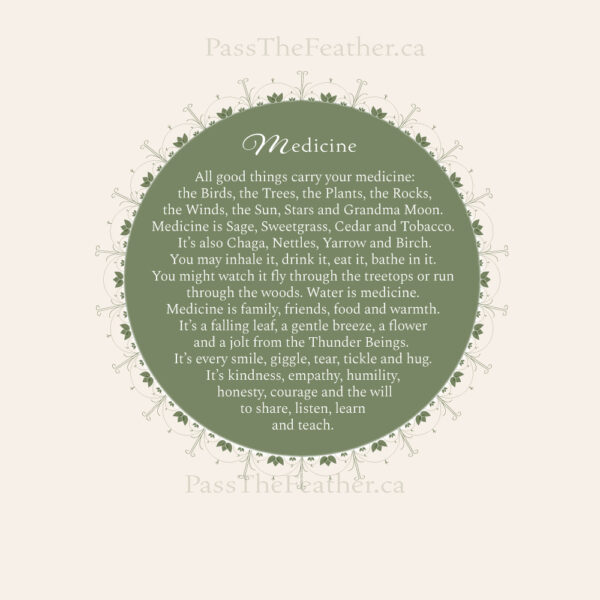 4 sacred medicines, sage, sweetgrass, tobacco, cedar, Native American medicine, pass the feather