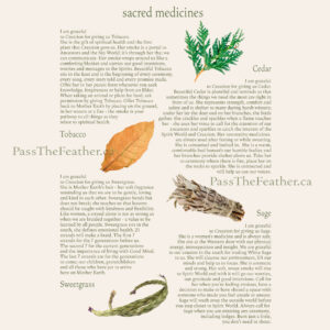 4 sacred medicines, sage, sweetgrass, tobacco, cedar, Native American medicine, pass the feather