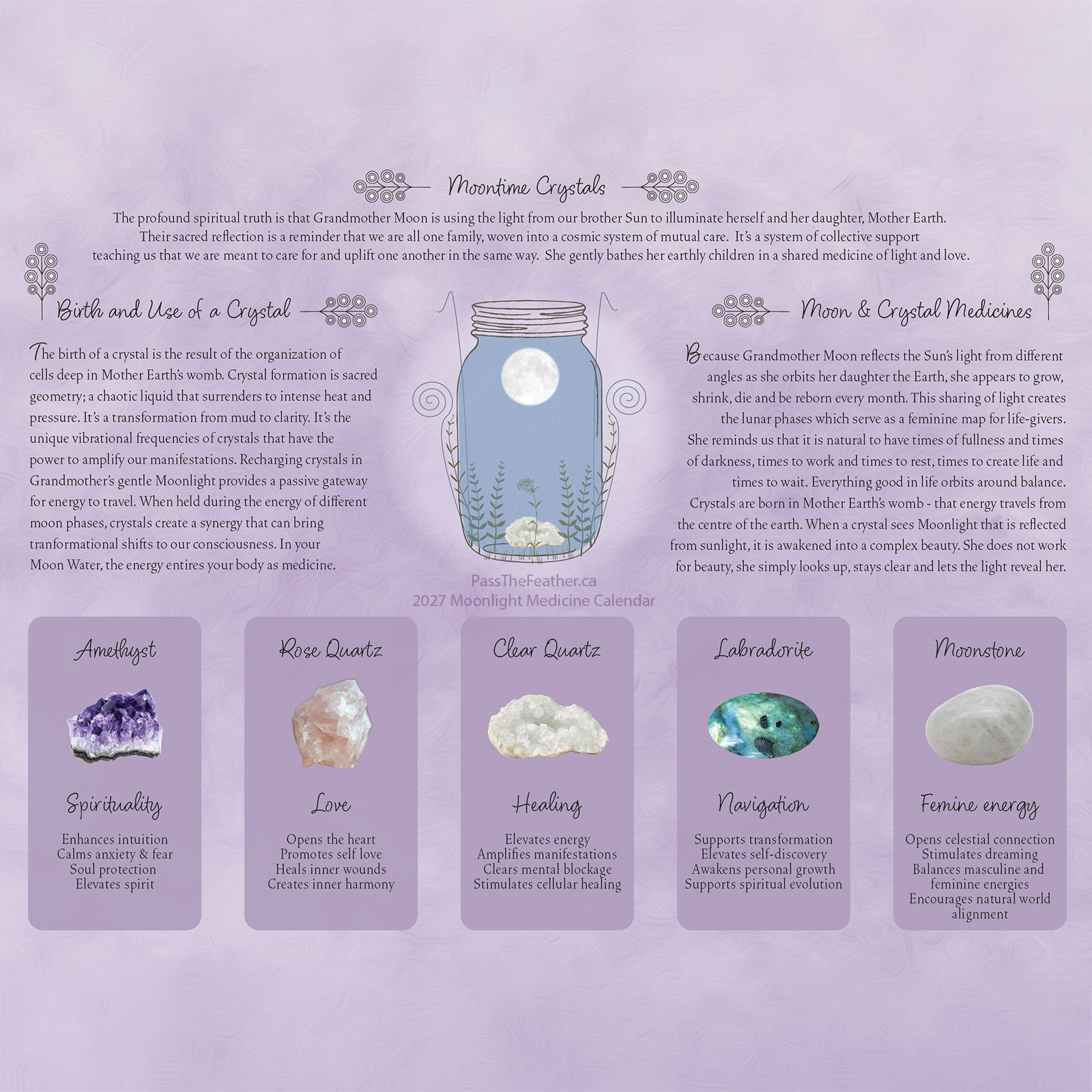 Pass The Feather, 2027 Calendar, Moontime Sisterhood